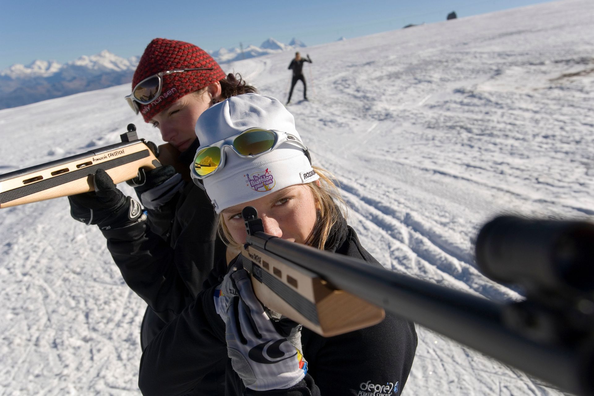 Cours de biathlon en hiver - © Laurent Cheviet