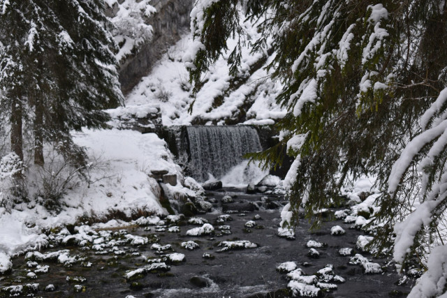 Source du Doubs en hiver