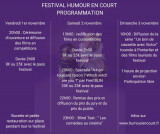 3 au 5 nov - festival humour en court programme - pontarlier