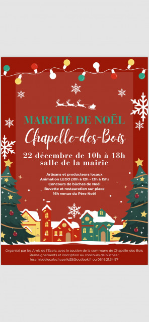 22 déc - Marché de Noël Chapelle des bois