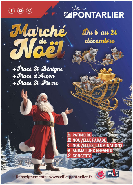 6 au 24 déc - marché de noel - pontarlier