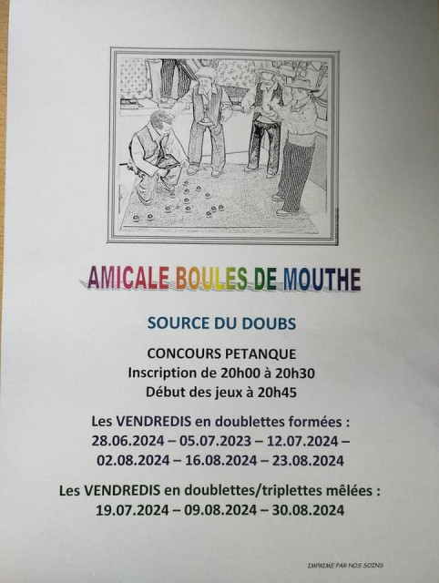 juillet aout - pétanque - Mouthe