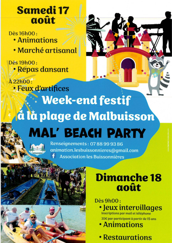 17 au 18 août - Mal'beach party et jeux intervillages - Malbuisson