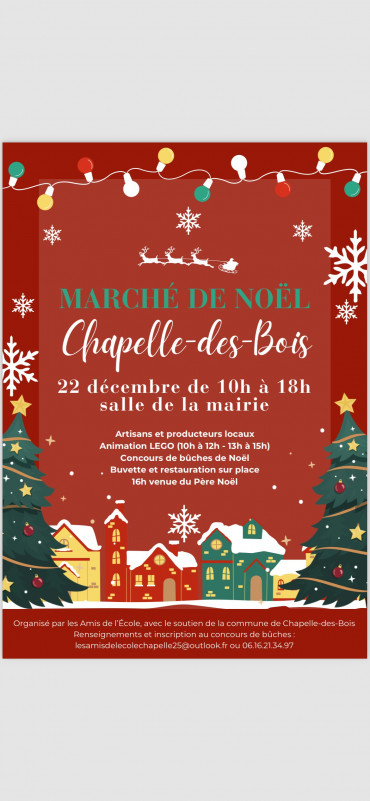 22 déc - Marché de Noël Chapelle des bois