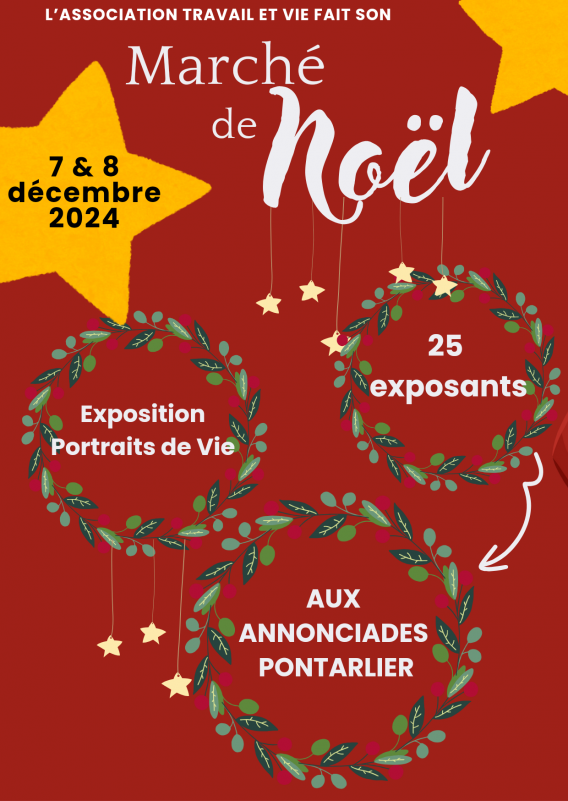 7 au 8 déc - marché de noel solidaire - pontarlier