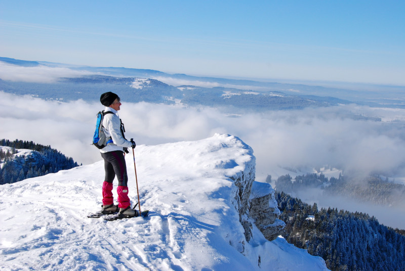 raquettes sur le Chasseron 